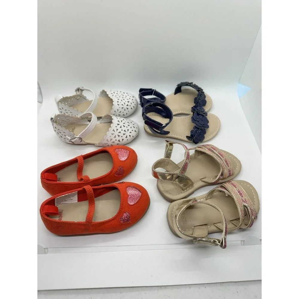 Large Lot Of Gymboree Baby Girl Shoes Size 5‎
